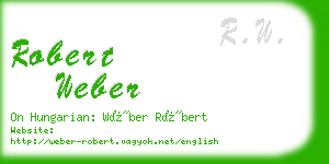 robert weber business card